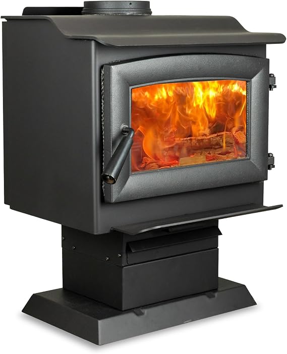 Ashley Hearth AW1120E-P 1,200 sqft Wood Stove with Legs and Pedestal