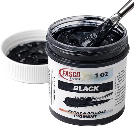 Fasco Epoxies Black Pigment for Epoxy Resin & Gelcoat Concentrated Colorant - 1 oz