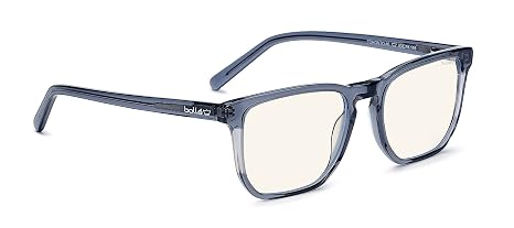 Bolle Safety - TORONTO, Blue Light Blocking Safety Glasses, Acetate Translucent grey, PC lenses Plano,One Size