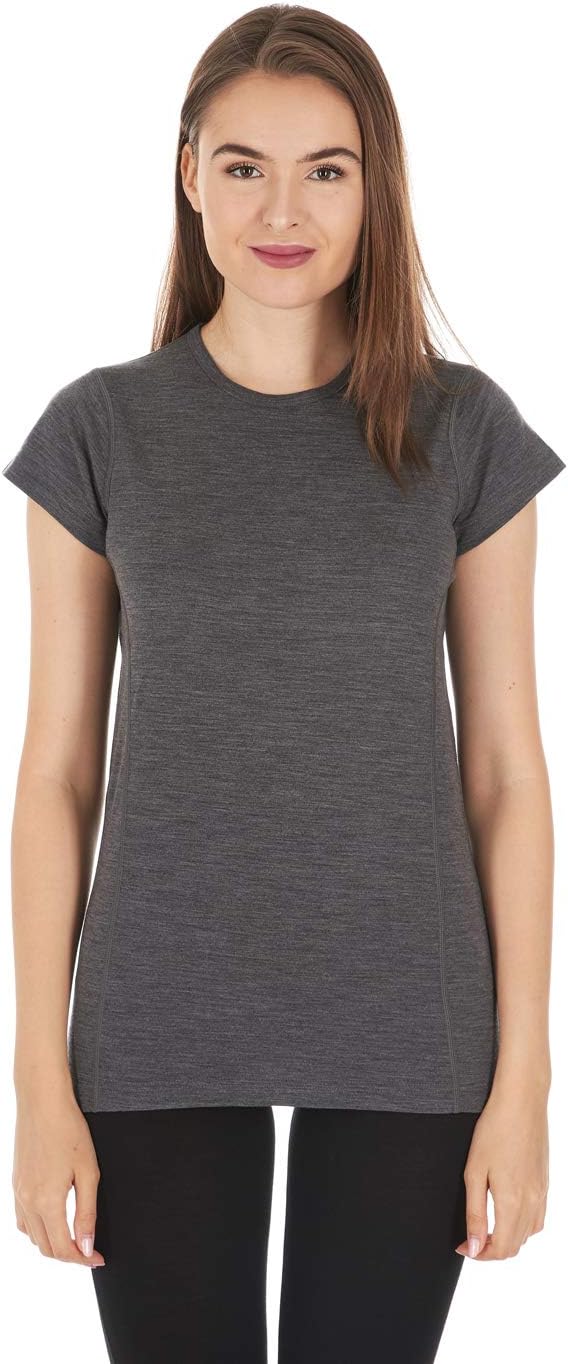 100% Merino Wool Womens Lightweight Tshirt - Moisture Wicking Shirt - Anti Odor