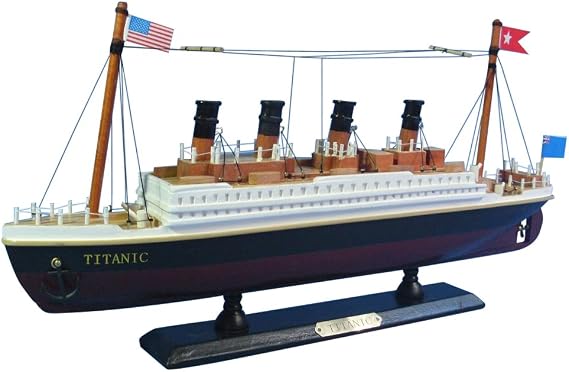 Hampton Nautical RMS Titanic Cruise Ship, 14" , White