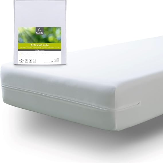 Tural Mattress Encasement 80x200cm Small Single Size Anti-dust mite Breathable and Waterproof