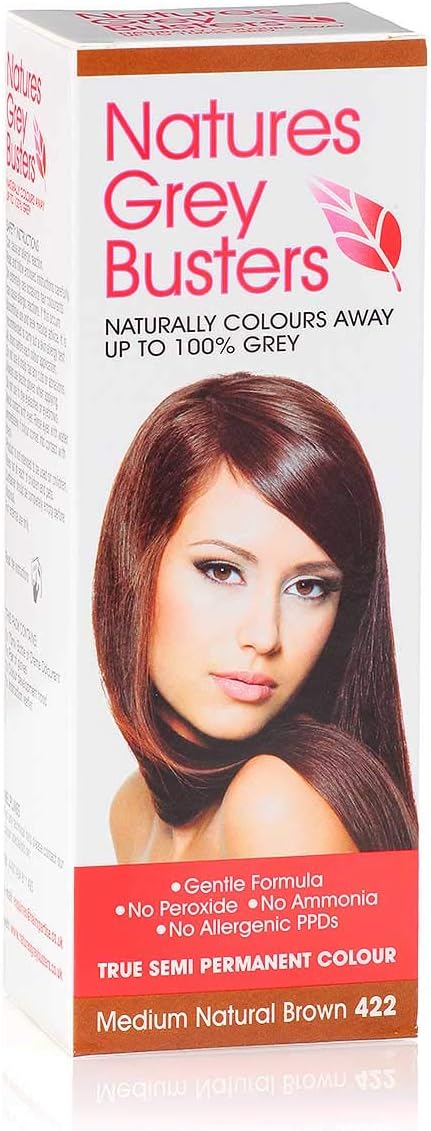 PPD FREE Hair Dye - Medium Brown Hair Dye | No Ammonia | No Peroxides | The Natural, Safe Way To Colour Away Your Grey! (Semi Permanent Colour) 70ml