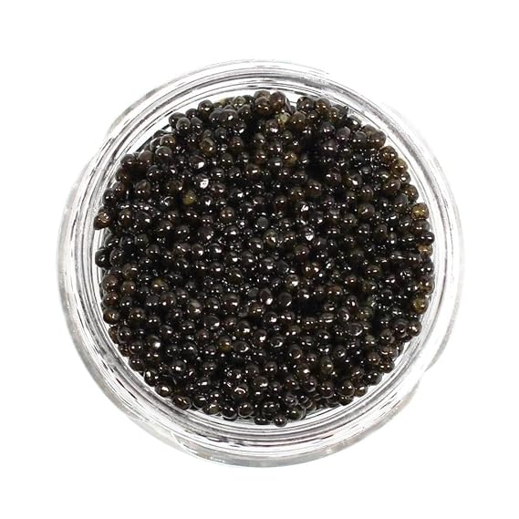 American Hackleback Caviar (4 Oz) - Sweet Nutty Flavor, Jet-Black Pearls, Gourmet Quality for Chefs