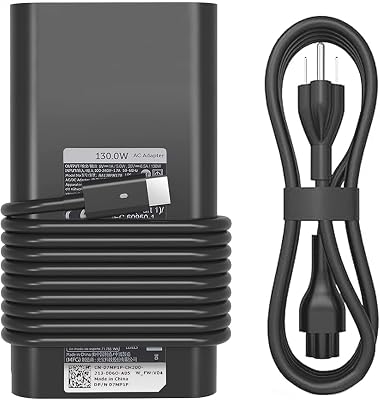 Deuanr 130W USB C Laptop Charger for DELL XPS 15 17 2in1 9575 9500 9700 Precision 5530 2in1 5550 5750 3560 Latitude 7410 7310 7210 9410 9510 5420 5520 5510 AC Power Adapter, SL195334