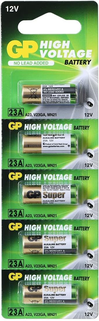 GP Super 23A 12V High Voltage Alkaline Battery (Pack of 5)