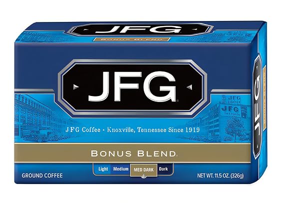 JFG Bonus Blend Medium-Dark Roast Ground Coffee, 11.5oz Bag (Pack of 1)