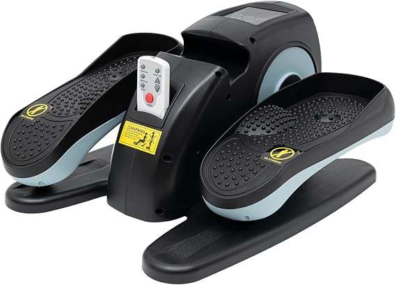 Elliptical Trainer, 60W 5 Gears Portable Electric Trainer Under Desk Elliptical Machine Seated Pedal Exerciser Mini Leg Exericser Offices Ellipse w/Remote Control for Homes, Gyms