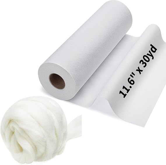 Medium Weight Interfacing Fabric for Sewing 3.53oz Wool Roving Yarn