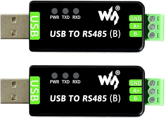 waveshare 2PCS Industrial USB to RS485 Bidirectional Converter Onboard Original CH343G Multi-Protection Circuits