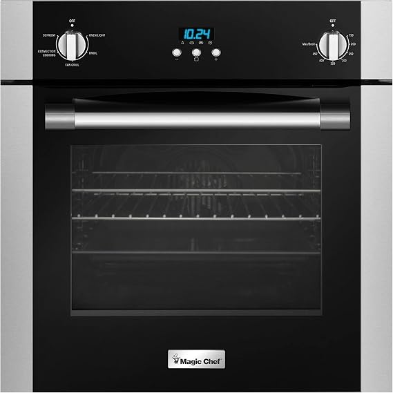 Magic Chef 24-Inch Built-In Electric Wall Oven, Stainless Steel, 2.2 Cu Ft