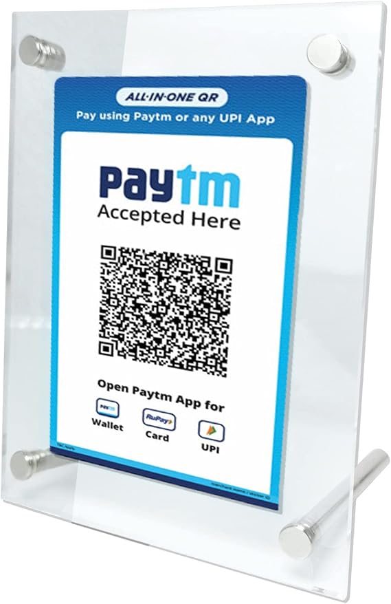 QR Code Holder for Table with Metal Stand, 4 x 6 inch Screwdowns QR Code Acrylic Frames (2 Packs)