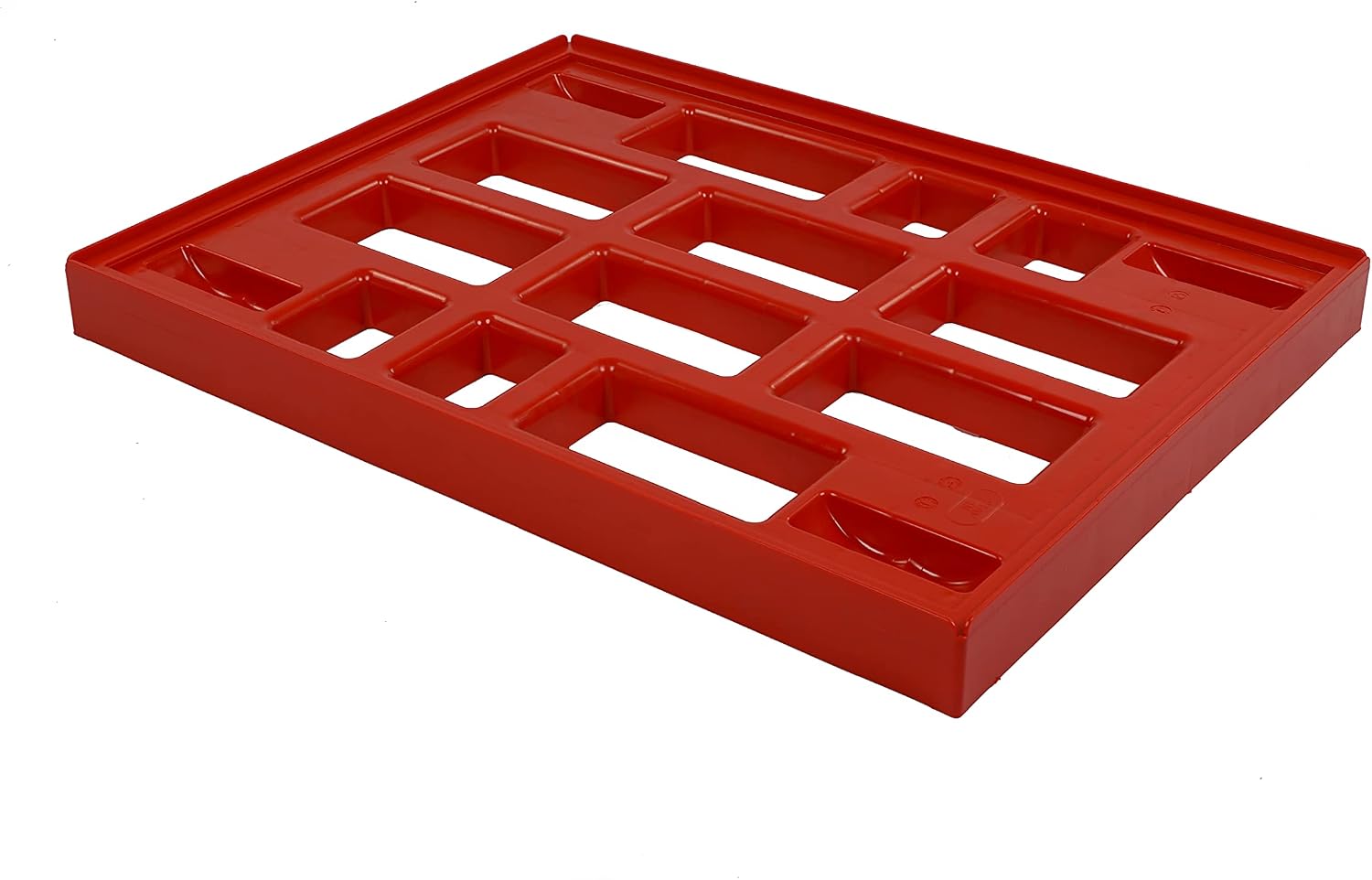 Transport scooter frame – rolling plate 80x60 cm – 400 kg load capacity - red