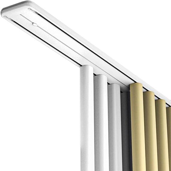 Generic Ceiling Mounted Double Curtain Track for Curtains, Drapes, Room Dividers - Aluminium Alloy, Satin Finish