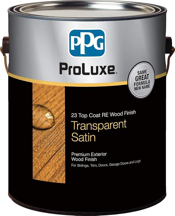 PPG ProLuxe 23 Top Coat R.E. Wood Finish, 1 Gallon, 085 Teak