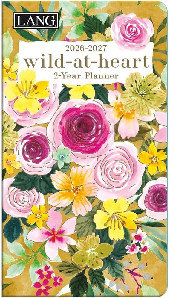 Lang, Wild At Heart 2 Year 2026 Pocket Planner, 3.63'' X 6.5'', Weekly Calendar with Wire-O Binding