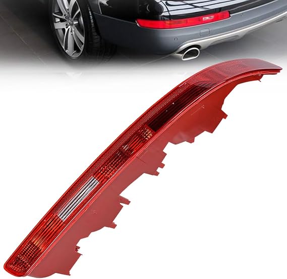 1X Red, Clear Lens Rear Bumper Tail Light Housing Reflector for Audi Q7 2006-2015 OE# 4L0945095A - Left Driver Side
