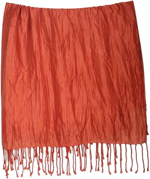 Royal Silk Jumbo Wrap Scarf with Fringes - 100% Mulberry Silk