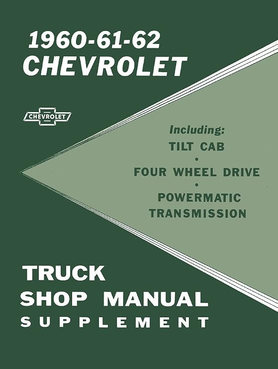 bishko automotive literature 1960 1961 1962 Chevy Truck Shop Service Repair Manual Engine Electrical
