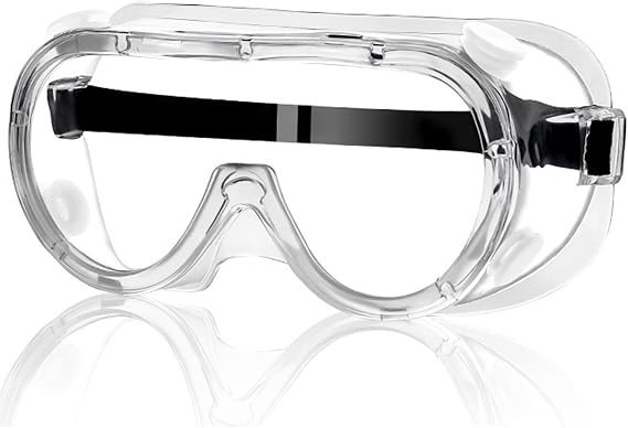 Safety Goggles Clear Wraparound Safety Glasses Eye Impacted Sealed Protective Work Goggles Over Spectacles for DIY Lab Grinding etc GENERAL PURPOSE GOGGLES CLEAR