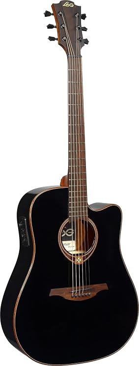 LAG Guitars Tramontane 118 T118DCE-BLK Black Electro-Acoustic Guitar