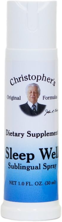 Christopher's Original Formulas Sleep Well Spray, Herbal Sleep Aid for Adults, Spray with Essential Oils for Sleep and Relaxation, Valerian Root for Sleep, Chamomile Flowers Passion Flower Extract