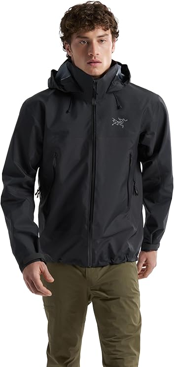 Arc'teryx Beta AR Men's Jacket | Waterproof, Windproof Gore-Tex Pro Shell Men's Winter Jacket with Hood for All Round Use | Black, Large