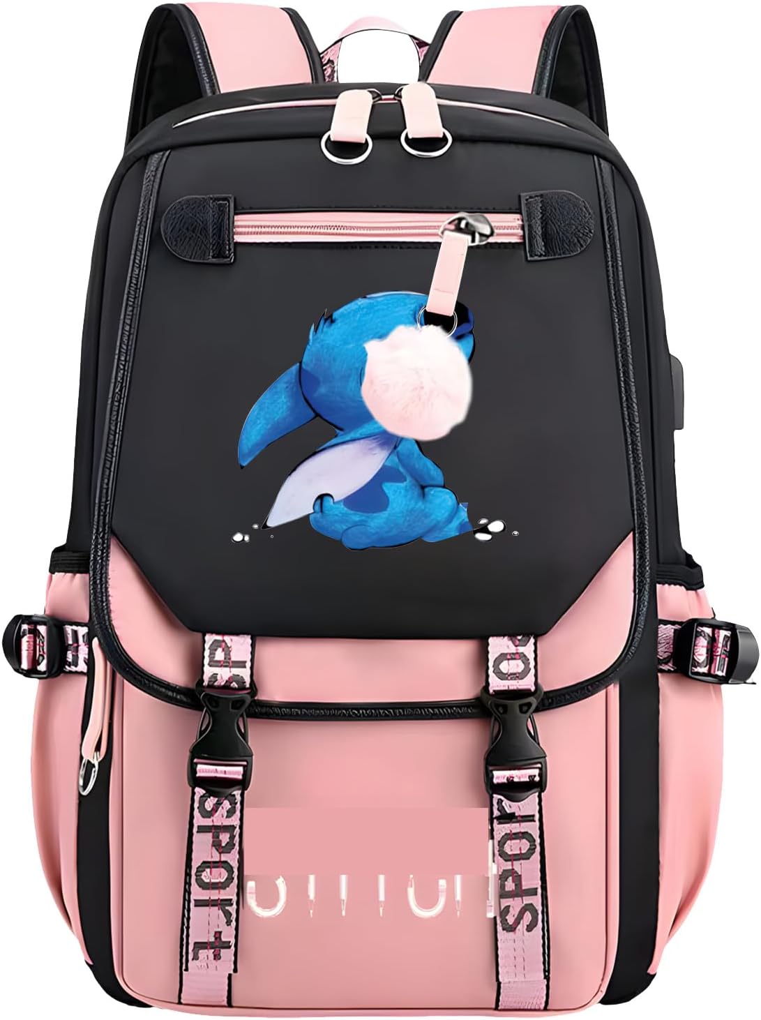 Kawaii Backpack Children's Leisure Waterproof School Bags Large Capacity School Backpacks Durable Primary And Secondary School Children's Backpack With Usb Port Cute Backpack (H)