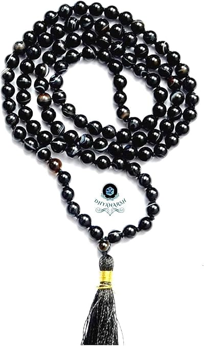 Original Sulemani Stone Mala For Evil Protection And Dosh For Unisex Adult, Stone, Agate