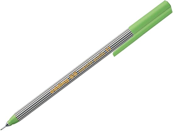 edding 55 - fineliner - Light Green - 1 Pen - 0.3 mm Nib - Colour Pen for Writing, Drawing, underlining, Illustrating - for Children and Adults, at School and in The Home or Office