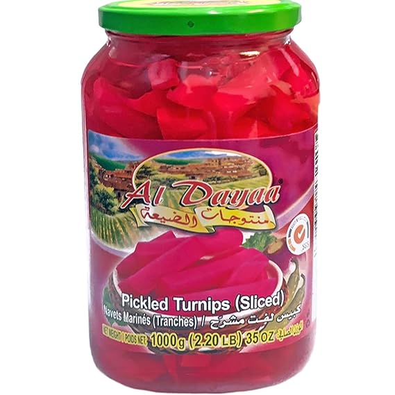Al Dayaa - Pickled Turnips (Sliced), 1000g (35oz)