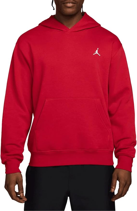 Jordan Brooklyn Fleece Men's Pullover Hoodie (Gym Red/White)