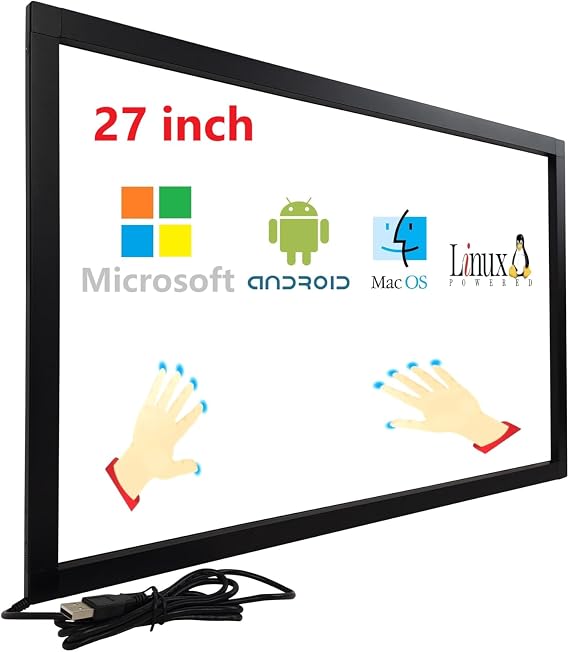 27 Inch Interactive 10 Points Infrared IR Touch Screen Overlay Frame Free Driver