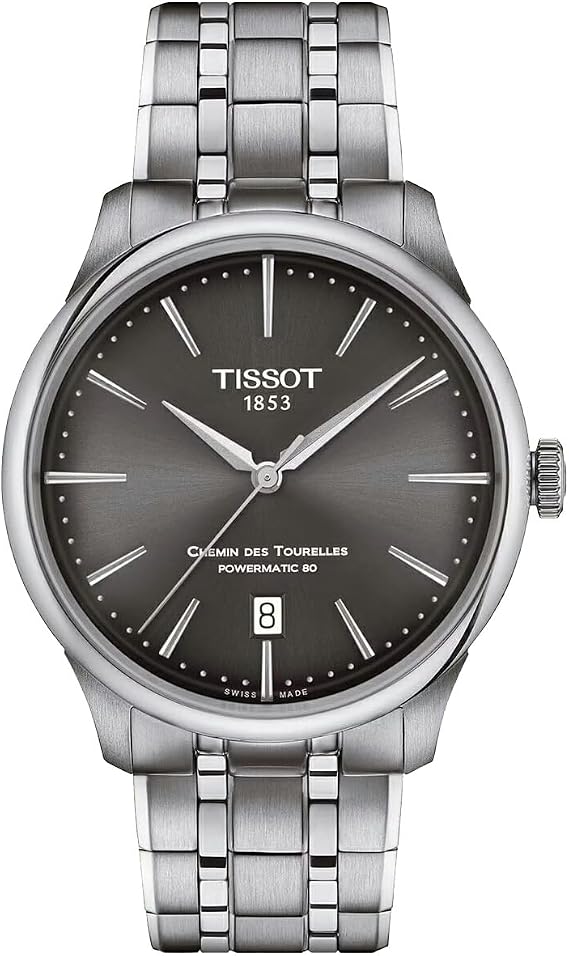 Tissot Herren Analog Automatik Armbanduhr Chemin des Tourelles Powermatic 80