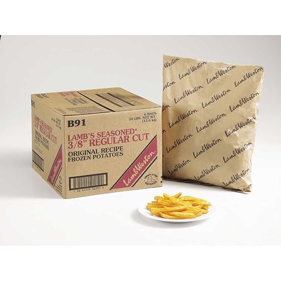 Lamb Weston Original Regular Cut Potato Fry, 5 Pound -- 6 per case.