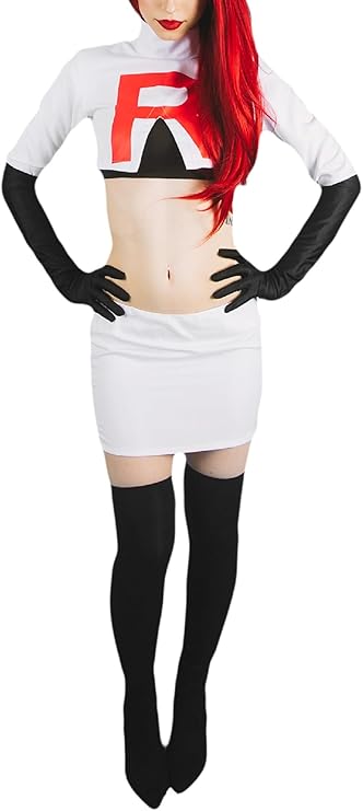DAZCOS Women US Size Cosplay Costume Outfit with Gloves and Socks Halloween Costume