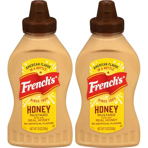 French's, Honey Mustard Made with Real Honey, 12oz Bottle (Pack of 2)