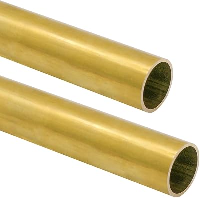 14OD Brass Tubing, 0.02 inch0.5mm Wall Thickness 12 Length Polished Hollow Round Brass Pipe for Knife Making, Crafting, Hobby Models, Electrical Projects2 Pcs
