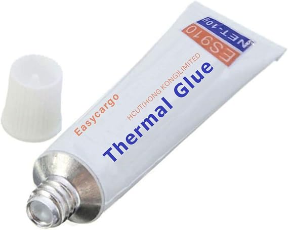 Easycargo 10g Thermal Glue, Silicone Thermal Conductive Adhesive for GPU VRM VRAM LED Heatsink IC Chips, Non-Conductive Permanent Bonding for MOSFET Transistors 3D Printer PCB TEC1-12706 Peltier RTV