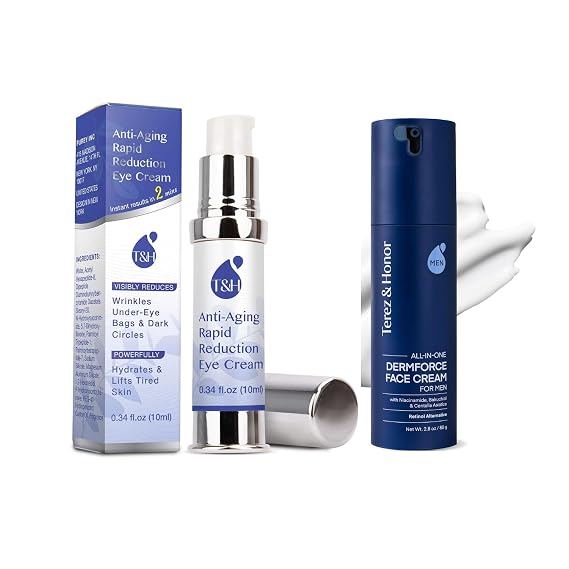 TEREZ & HONOR Anti-Aging Rapid Reduction Under-Eye Cream & Dermforce Face Moisturizer Cream