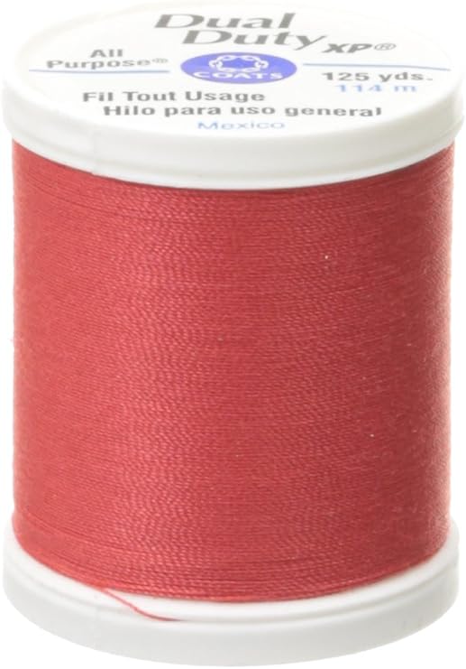 Coats Thread & Zippers Dual Duty XP General Purpose Thread, 125-Yard, Bright Red