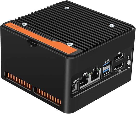 4 x NVMe Mini NAS Server, 4 Bay NAS i3-N305 Pocket PC with Dual i226-V 2.5GbE LAN,Dual HDMI 2.0,USB3.2 Gen2,Support BT5.4/WiFi6/WiFi7 (i3-N305, 8G RAM 128G SSD)