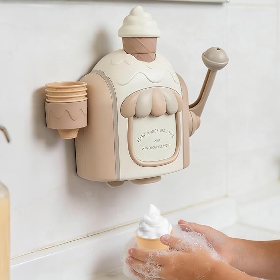 Bath Bubble Ice Cream Maker, Bath Ice Cream Foam Maker | Bubble IceCreams MakerBathToy, Bathtub IceReam Bathing Toy For 3-6 Years Old Boys Girls Home Bathroom Tub Shower Room Park