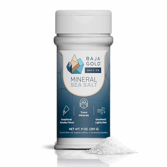 Baja Gold Mineral Sea Salt Shaker, Gary Brecka Choice, Countertop, 9 oz