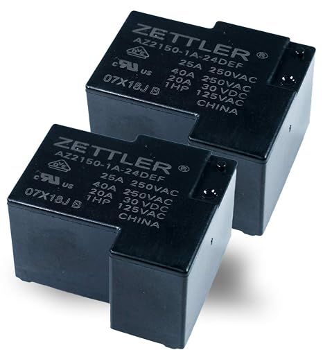 AZ2150-1A-24DEF 40A SPST 24 VDC PCB Mount Sealed Relay (Pack of 2)