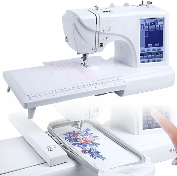 Automatic Sewing and Embroidery Machine with LCD Touch Screen, Large Embroidery Area, Integrated Home Use, Multi-language Support, Pattern Variety