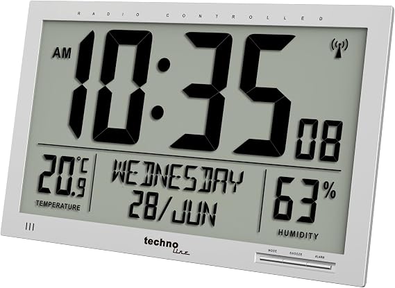 Technoline Radio-controlled wall clock silver - WS8013