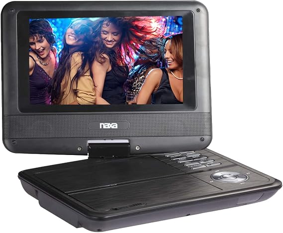 Naxa Electronics NPD-703 7-Inch TFT LCD Swivel Screen Portable DVD Player - Black Lacquer