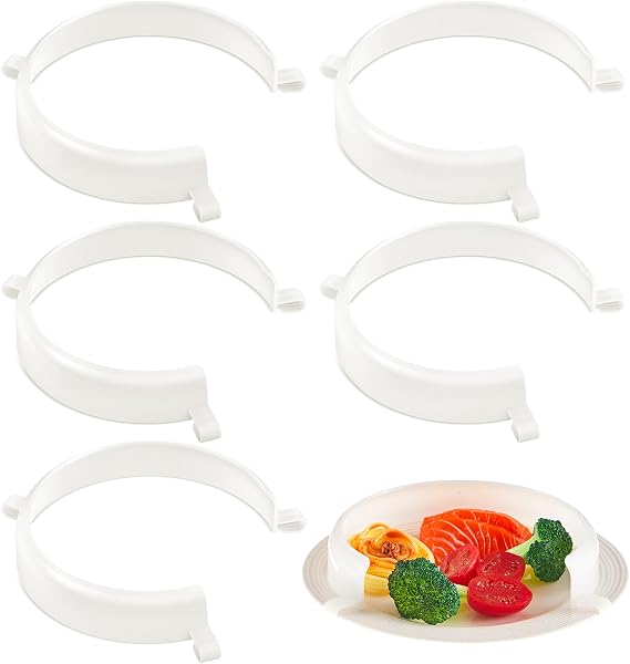 Landical 6 Pcs Adaptive Plate Guards for Eating, Spill Proof, Translucent