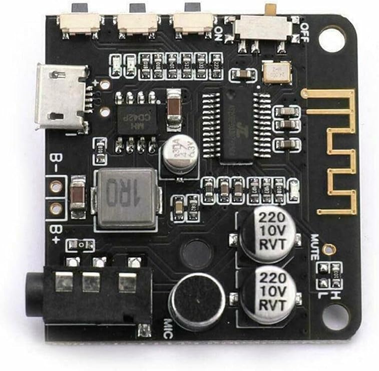 BT5.0 PRO Bluetooth 5.0 Ses Alıcı Kartı, Mikro USB Güç, Mikrofonlu, MP3 Modülü